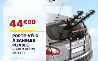 Porte-vélo à sangles pliable