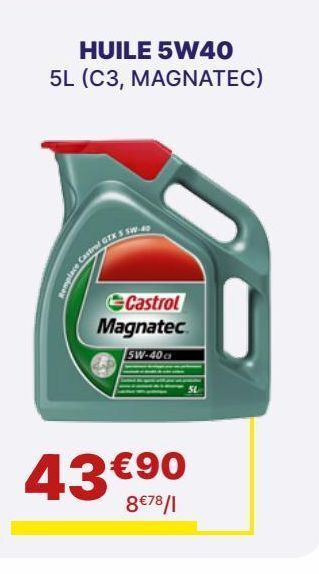 Carter-Cash Huile 5w40 offre