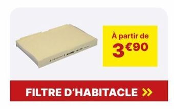 Carter-Cash Filtre d`habitacle offre