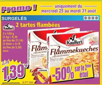 Norma 2 tartes flambées offre