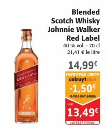 Colruyt Blended Scotch Whisky Johnnie Walker Red Label offre
