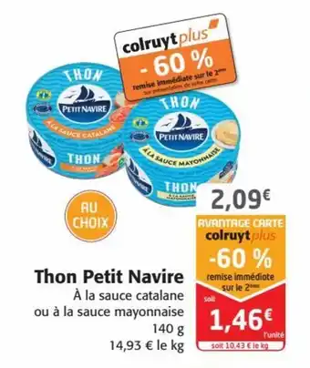 Colruyt Thon Petit Navire offre