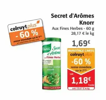 Colruyt Secret d'Arômes Knorr offre