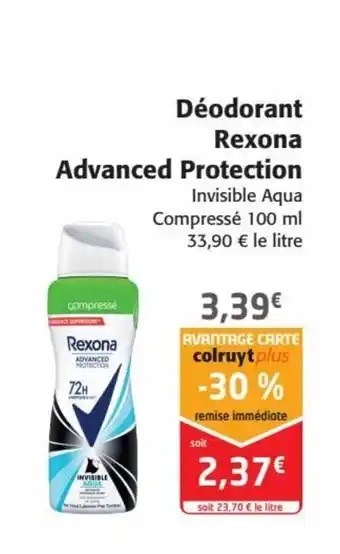 Colruyt Déodorant Rexona Advanced Protection offre