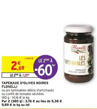 TAPENADE D'OLIVES NOIRES FLORELLI