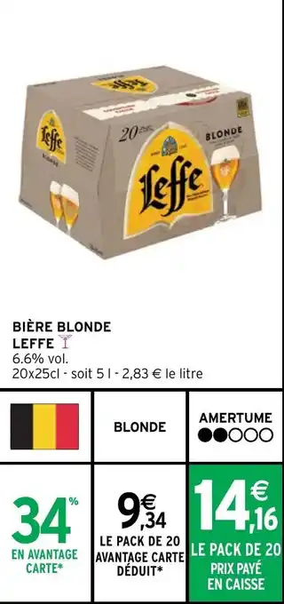 Intermarché Hyper BIÈRE BLONDE LEFFE offre
