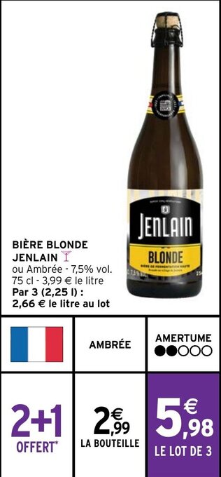 Intermarché Hyper BIÈRE BLONDE JENLAIN offre