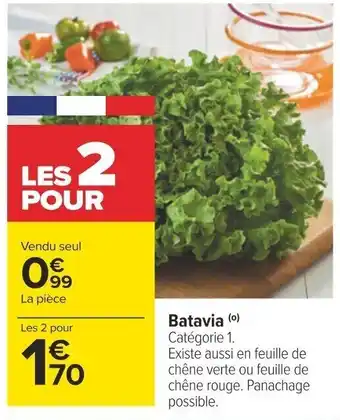 Carrefour Batavia (⁰) Catégorie 1. offre