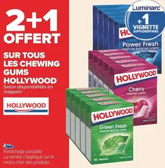 Carrefour SUR TOUS LES CHEWING GUMS HOLLYWOOD Selon disponibilités en magasin offre
