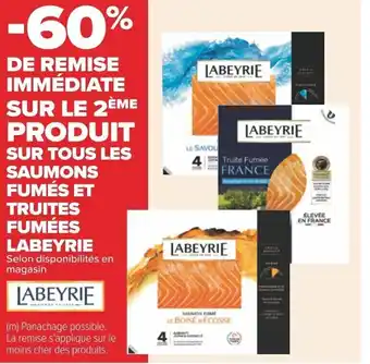Carrefour SUR TOUS LES SAUMONS FUMÉS ET TRUITES FUMÉES offre