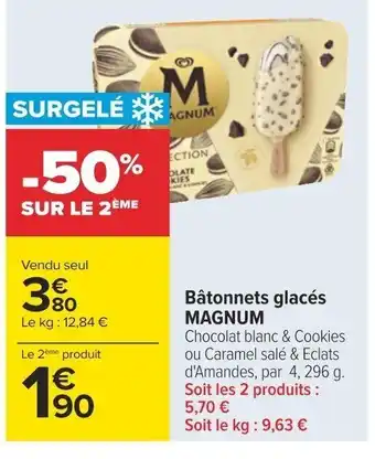Carrefour Bâtonnets glacés MAGNUM offre