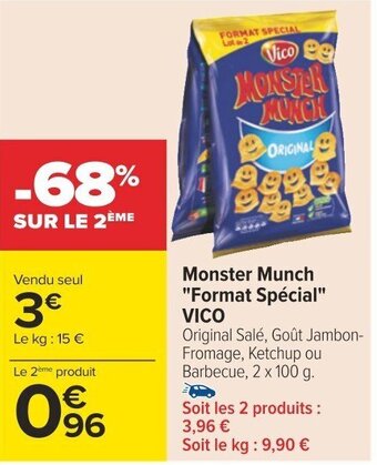 Carrefour Monster Munch "Format Spécial" VICO offre