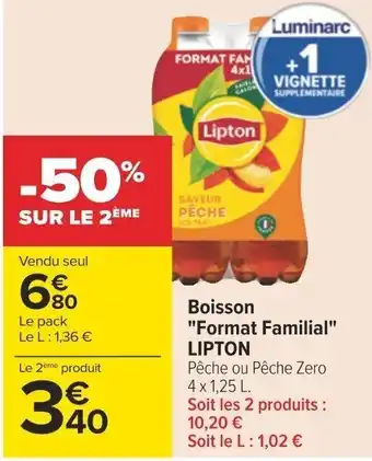 Carrefour Boisson "Format Familial" LIPTON offre