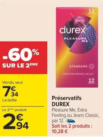 Carrefour Préservatifs DUREX offre
