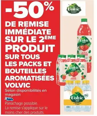 Carrefour SUR TOUS LES PACKS ET BOUTEILLES AROMATISÉES VOLVIC offre