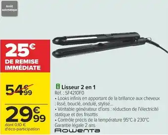 Carrefour i Lisseur 2 en 1 Réf. : SF4210FO offre