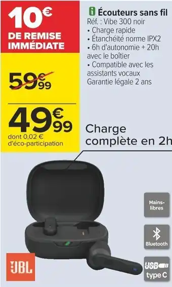 Carrefour Écouteurs sans fil offre