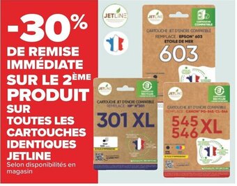 Carrefour SUR TOUTES LES CARTOUCHES IDENTIQUES JETLINE offre