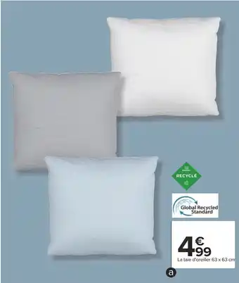 Carrefour Linge de lit "Polycoton recyclé" 52% polyester, polyester recyclé - offre