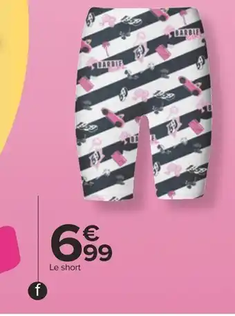 Carrefour Short Fille offre