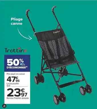 Carrefour Poussette Canne "Cantor' offre