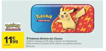 Carrefour i Pokémon Rentrée des Classes offre