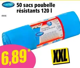 Norma 50 sacs poubelle résistants 120 I offre