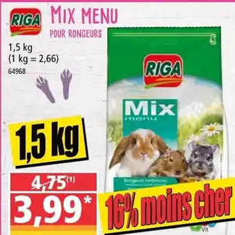 Mix menu pour rongeurs