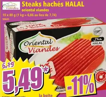 Norma Steaks hachés halal offre