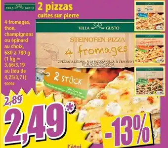 Norma 2 Pizzas cuites sur pierre offre
