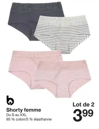 Zeeman Shorty femme offre