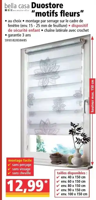 Norma Duostore motifs fleurs offre