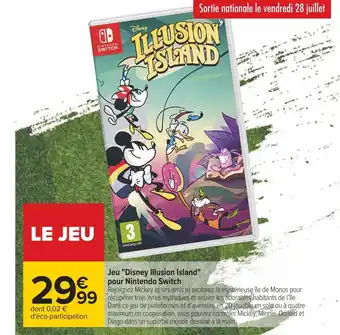 Carrefour Nintendo jeu disney illusion island pour nintendo switch offre