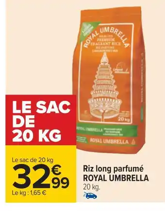 Carrefour Royal umbrella riz long parfumé offre