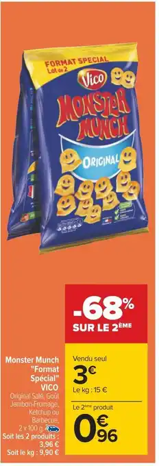Carrefour Vico monster munch format spécial offre