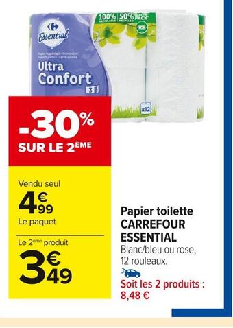 Carrefour Market Carrefour essential papier toilette offre