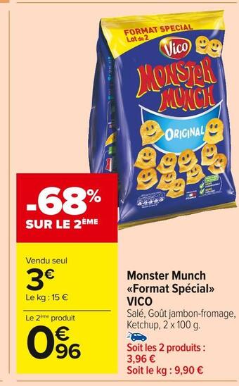 Carrefour Market Vico monster munch format spécial offre