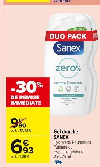 Carrefour Market Sanex gel douche offre