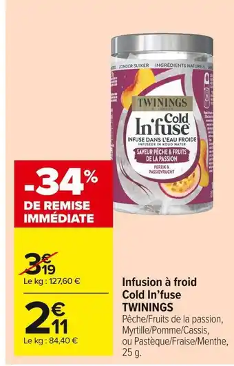 Twinings infusion Ă froid cold inâfuse