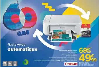 Carrefour Canon imprimante multifonction offre