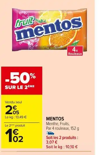 Carrefour Market Mentos mentos offre