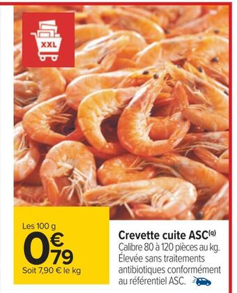 Carrefour Crevette cuite asc offre