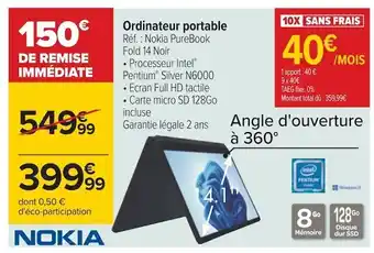 Carrefour Nokia ordinateur portable offre