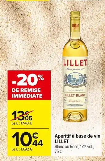 Carrefour Market Lillet apéritif à base de vin offre