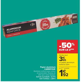 Carrefour Carrefour papier aluminium offre