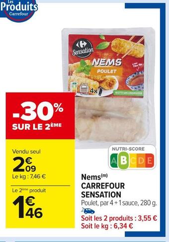 Carrefour Market Carrefour sensation nems offre