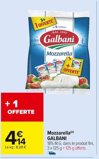 Carrefour Market Galbani mozzarella offre
