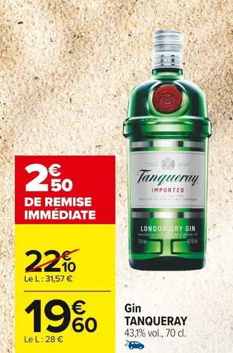Carrefour Market Tanqueray gin offre