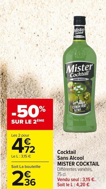 Carrefour Market Mister cocktail cocktail sans alcool offre