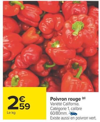Carrefour Poivron rouge offre